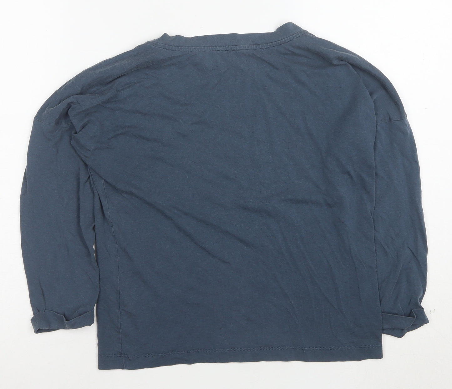 Jigsaw Women’s Blue Long Sleeve Basic Boat Neck T-Shirt XS