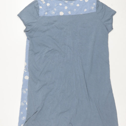 White Stuff Women’s Blue Polka Dot Jersey Shift Dress Size 14