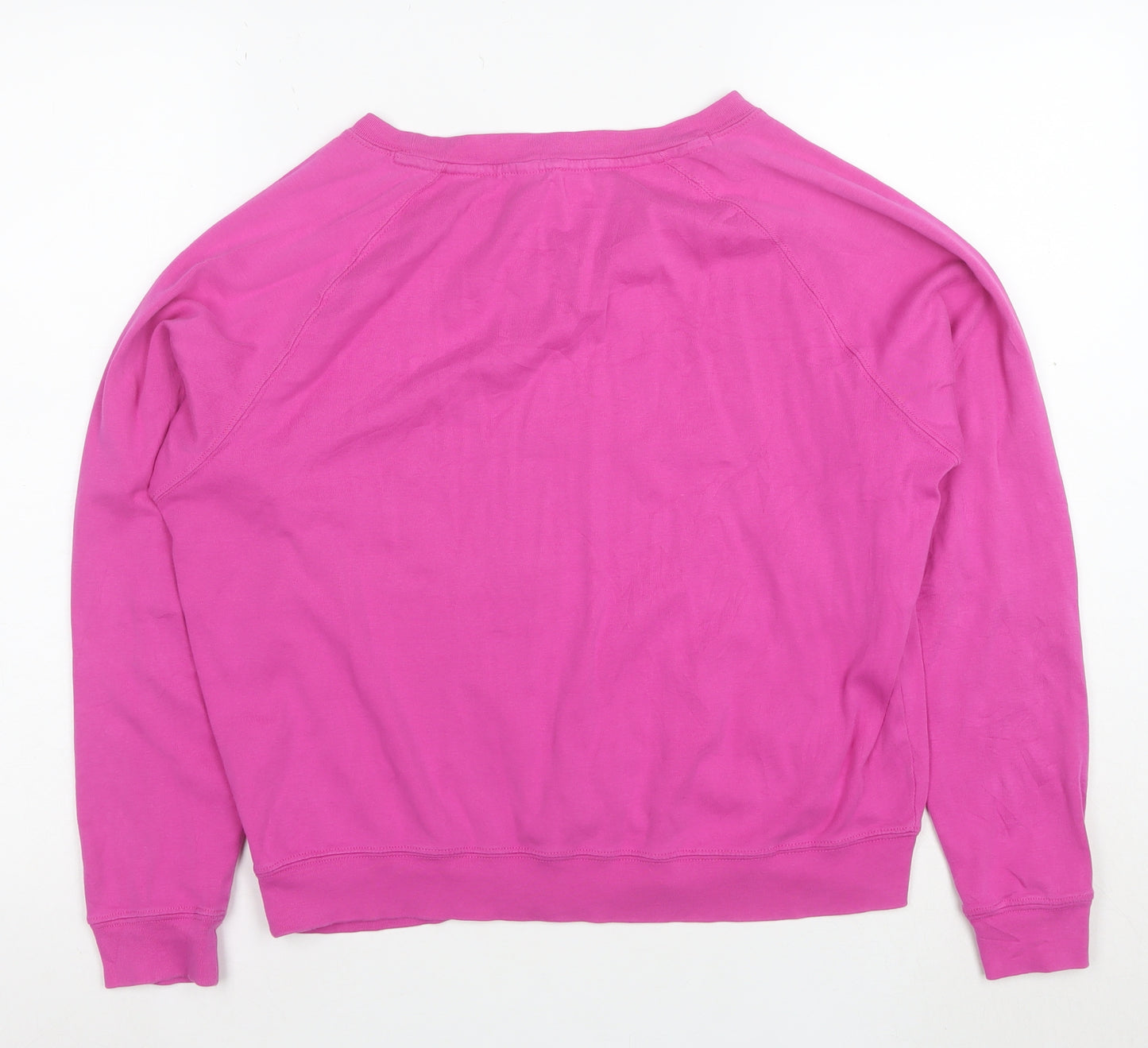 Hush Women Pink Cotton Pullover Sweatshirt Size S