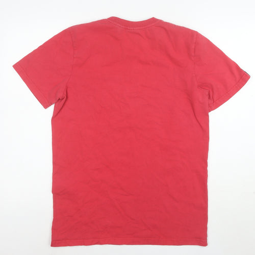 Superdry Men's Red Graphic Logo Cotton Crew Neck T-Shirt Size M
