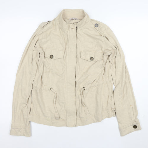 Next Women’s Beige Cotton Military Jacket Size 12