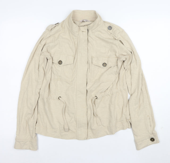 Next Women’s Beige Cotton Military Jacket Size 12