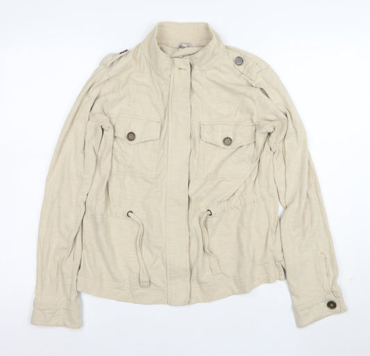 Next Women’s Beige Cotton Military Jacket Size 12