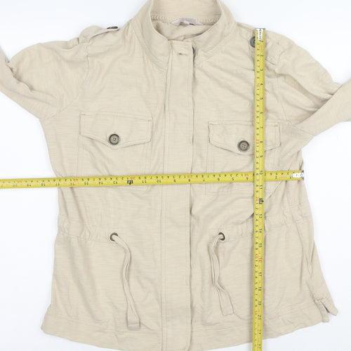 Next Women’s Beige Cotton Military Jacket Size 12