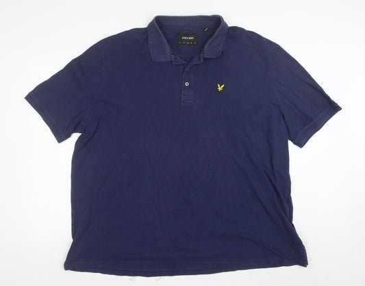 Lyle & Scott Men's Blue 3XL Cotton Short Sleeve Polo Shirt