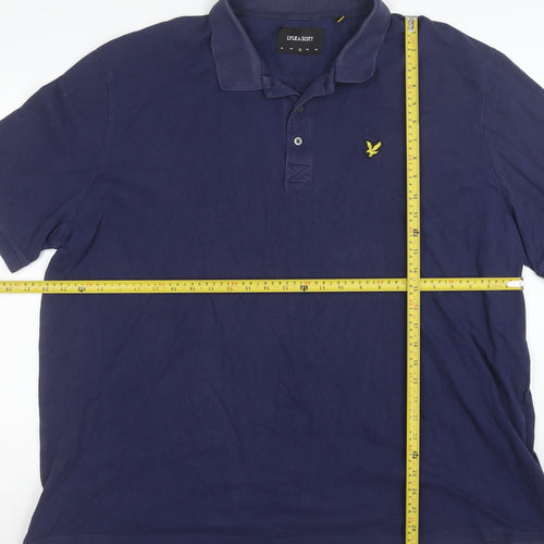 Lyle & Scott Men's Blue 3XL Cotton Short Sleeve Polo Shirt
