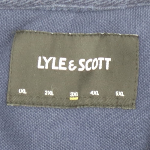 Lyle & Scott Men's Blue 3XL Cotton Short Sleeve Polo Shirt