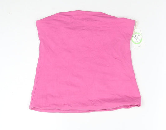 Next Women’s Pink Strapless Cotton Camisole Top Size 12