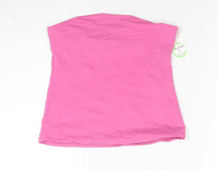 Next Women’s Pink Strapless Cotton Camisole Top Size 12