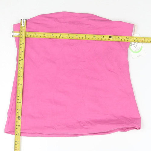 Next Women’s Pink Strapless Cotton Camisole Top Size 12