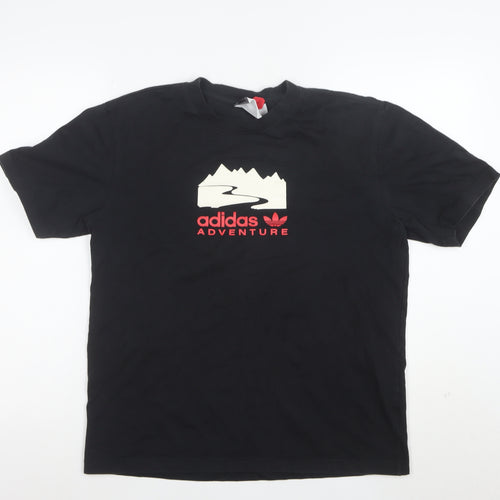 Adidas Adventure Men's Black Crew Neck Short Sleeve T-Shirt M