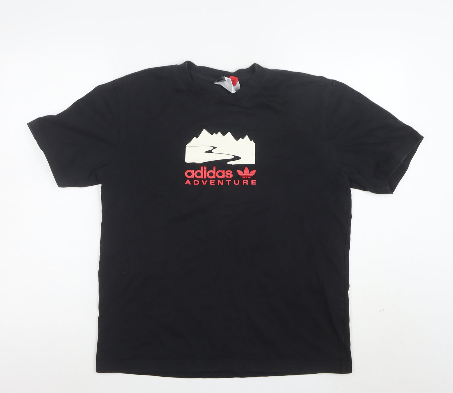 Adidas Adventure Men's Black Crew Neck Short Sleeve T-Shirt M