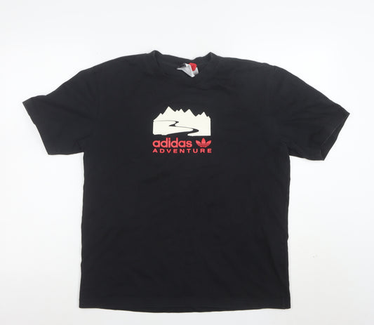 Adidas Adventure Men's Black Crew Neck Short Sleeve T-Shirt M