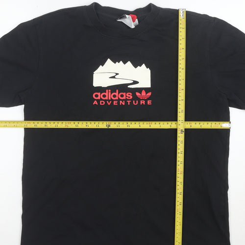 Adidas Adventure Men's Black Crew Neck Short Sleeve T-Shirt M