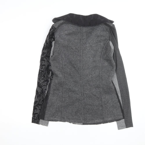 Linea Tesini Women's Grey Collared Button Cardigan Size 12