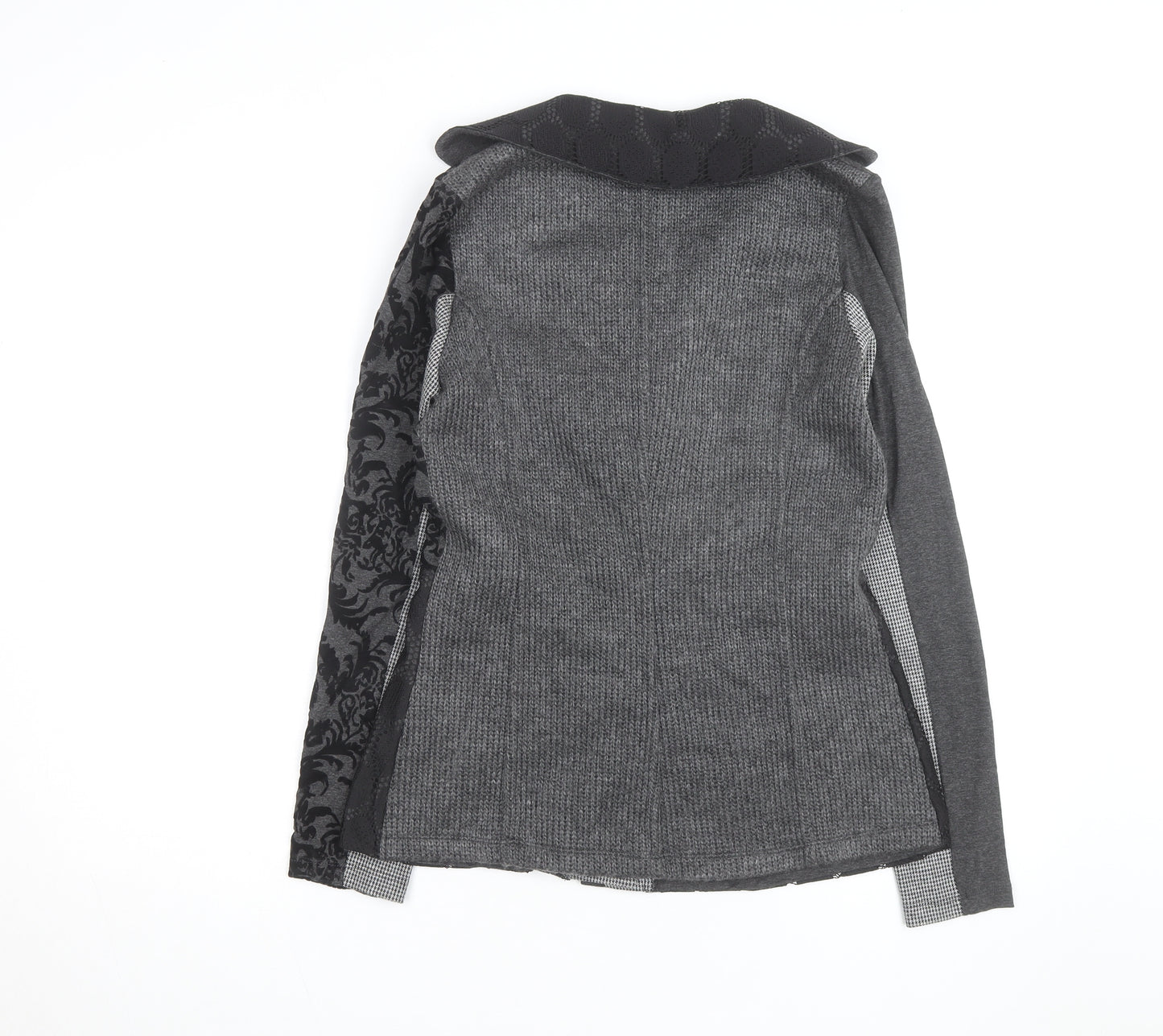 Linea Tesini Women's Grey Collared Button Cardigan Size 12