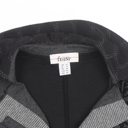 Linea Tesini Women's Grey Collared Button Cardigan Size 12