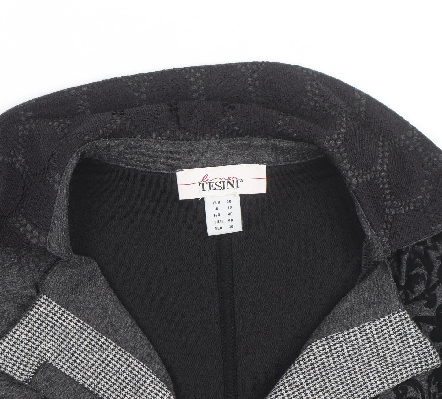 Linea Tesini Women's Grey Collared Button Cardigan Size 12