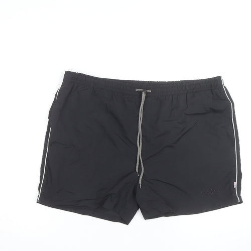 US Polo Assn Men's Black L Swim Shorts Nylon Quick Dry Lined