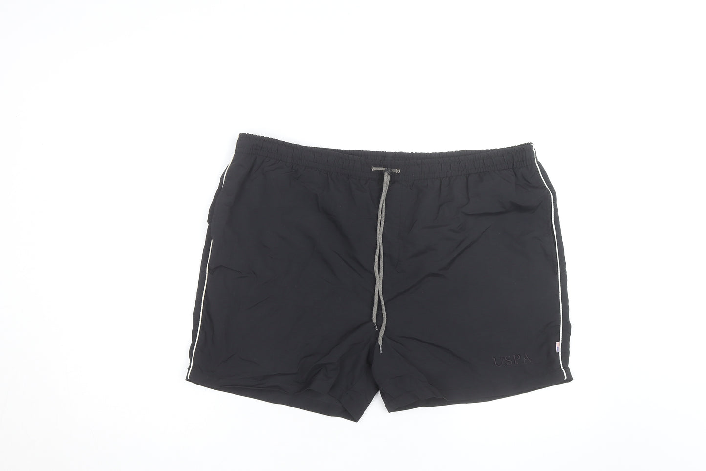 US Polo Assn Men's Black L Swim Shorts Nylon Quick Dry Lined