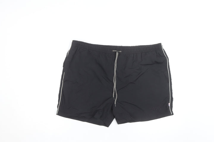 US Polo Assn Men's Black L Swim Shorts Nylon Quick Dry Lined