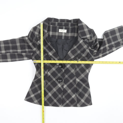 Kaliko Women Black Check Single-Breasted Blazer Size 10