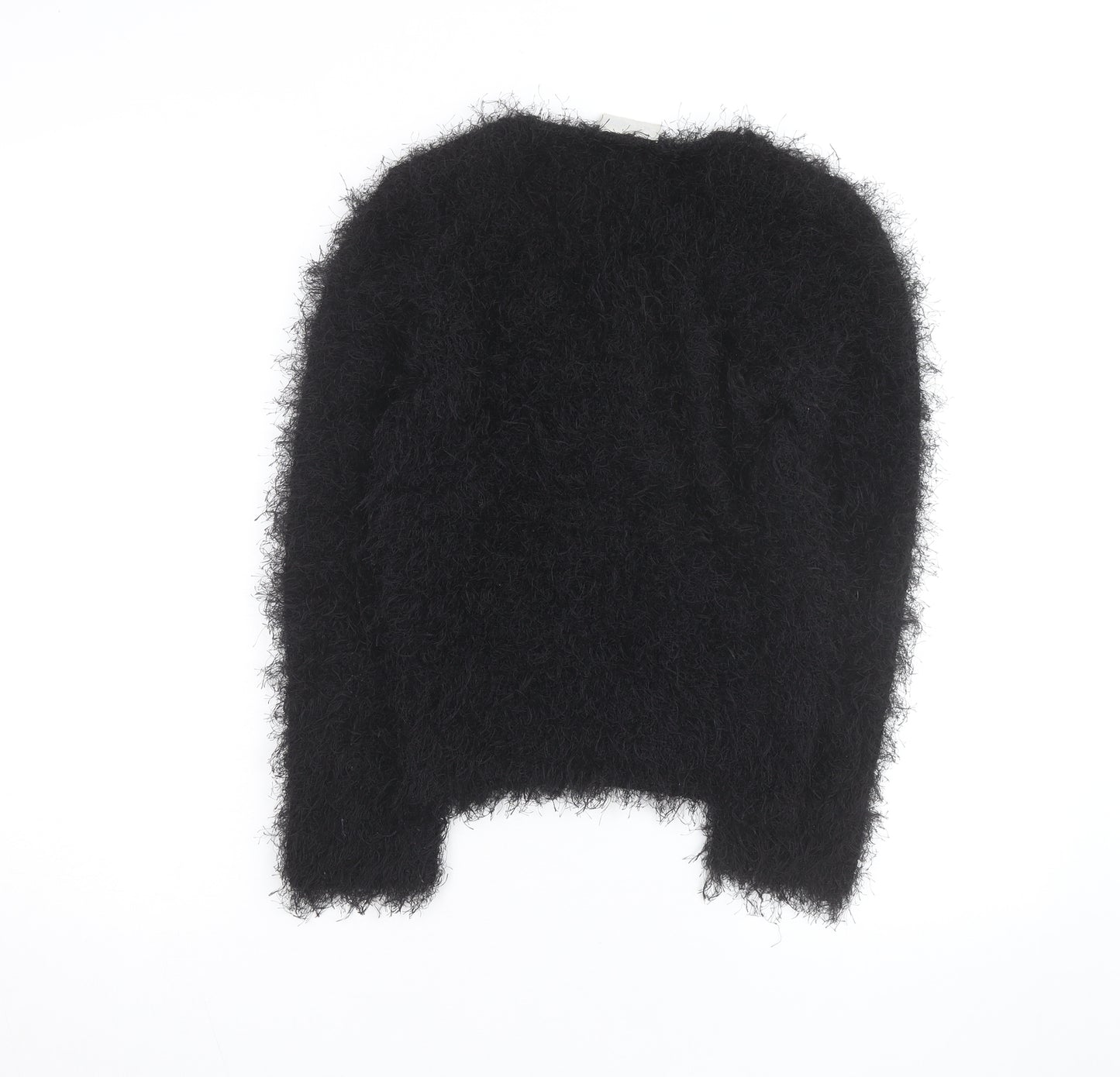New Look Women’s Black Fluffy Knit Pullover Jumper Size S