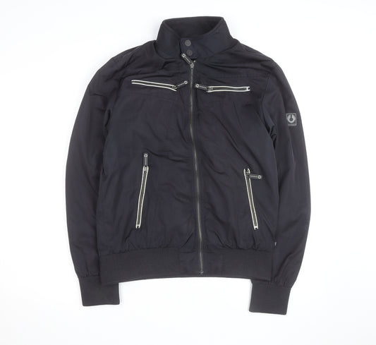 Dreamweaver Men's Black Biker Zip Jacket M Polyester