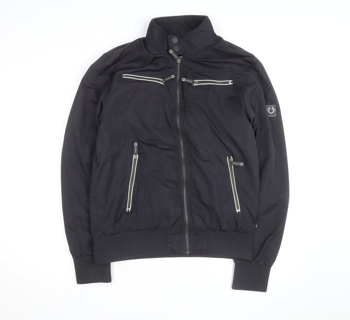 Dreamweaver Men's Black Biker Zip Jacket M Polyester