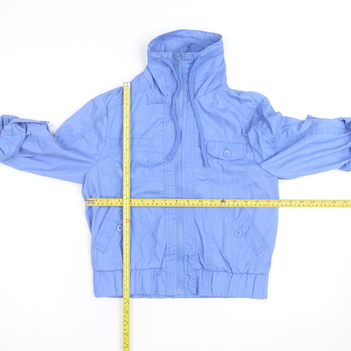 Wear Me Work Me Love Me Women’s Blue Zip-Up Button Jacket UK 6