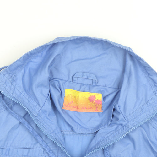 Wear Me Work Me Love Me Women’s Blue Zip-Up Button Jacket UK 6