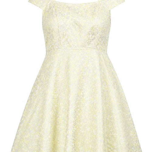 Collection London Women’s Yellow Floral Fit & Flare Dress Size 12