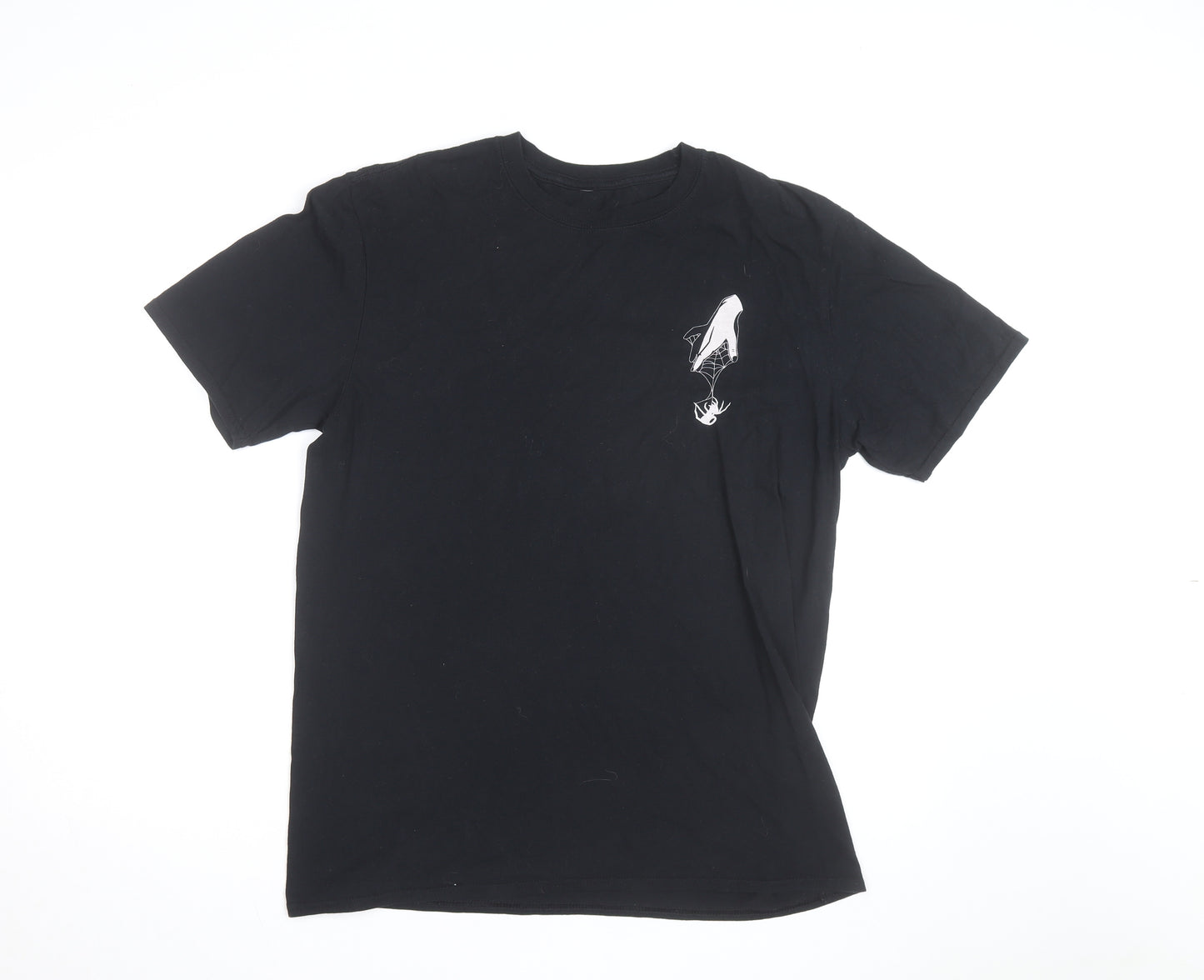 Lonely Souls Club Men's Black Graphic Gothic Cotton L T-Shirt