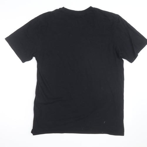 Lonely Souls Club Men's Black Graphic Gothic Cotton L T-Shirt