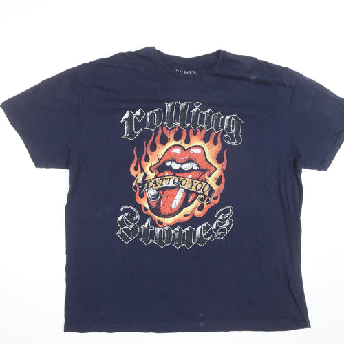 Rolling Stones Men's Navy 2XL Graphic Band T-Shirt