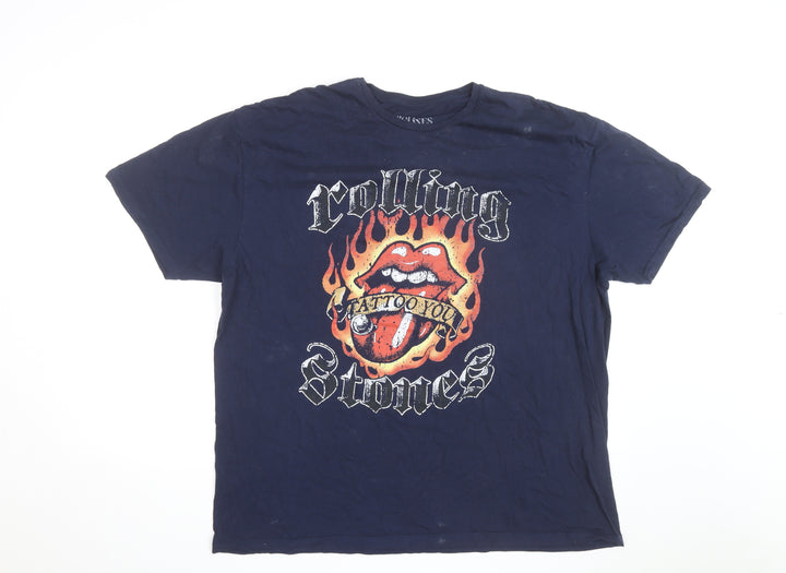 Rolling Stones Men's Navy 2XL Graphic Band T-Shirt