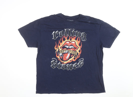 Rolling Stones Men's Navy 2XL Graphic Band T-Shirt