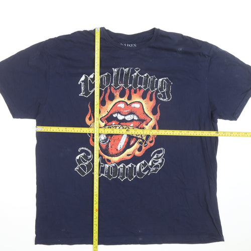 Rolling Stones Men's Navy 2XL Graphic Band T-Shirt