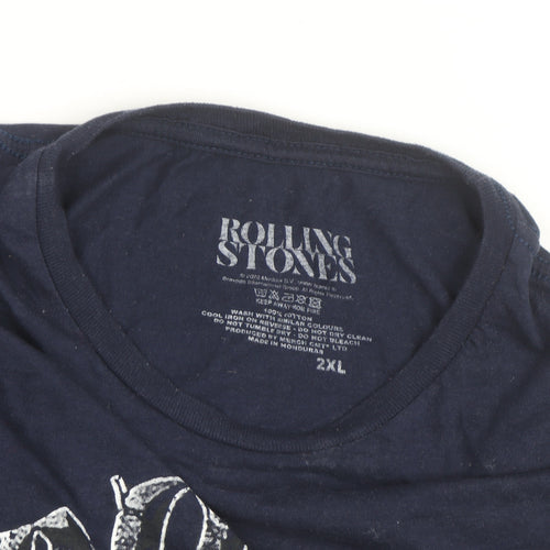 Rolling Stones Men's Navy 2XL Graphic Band T-Shirt