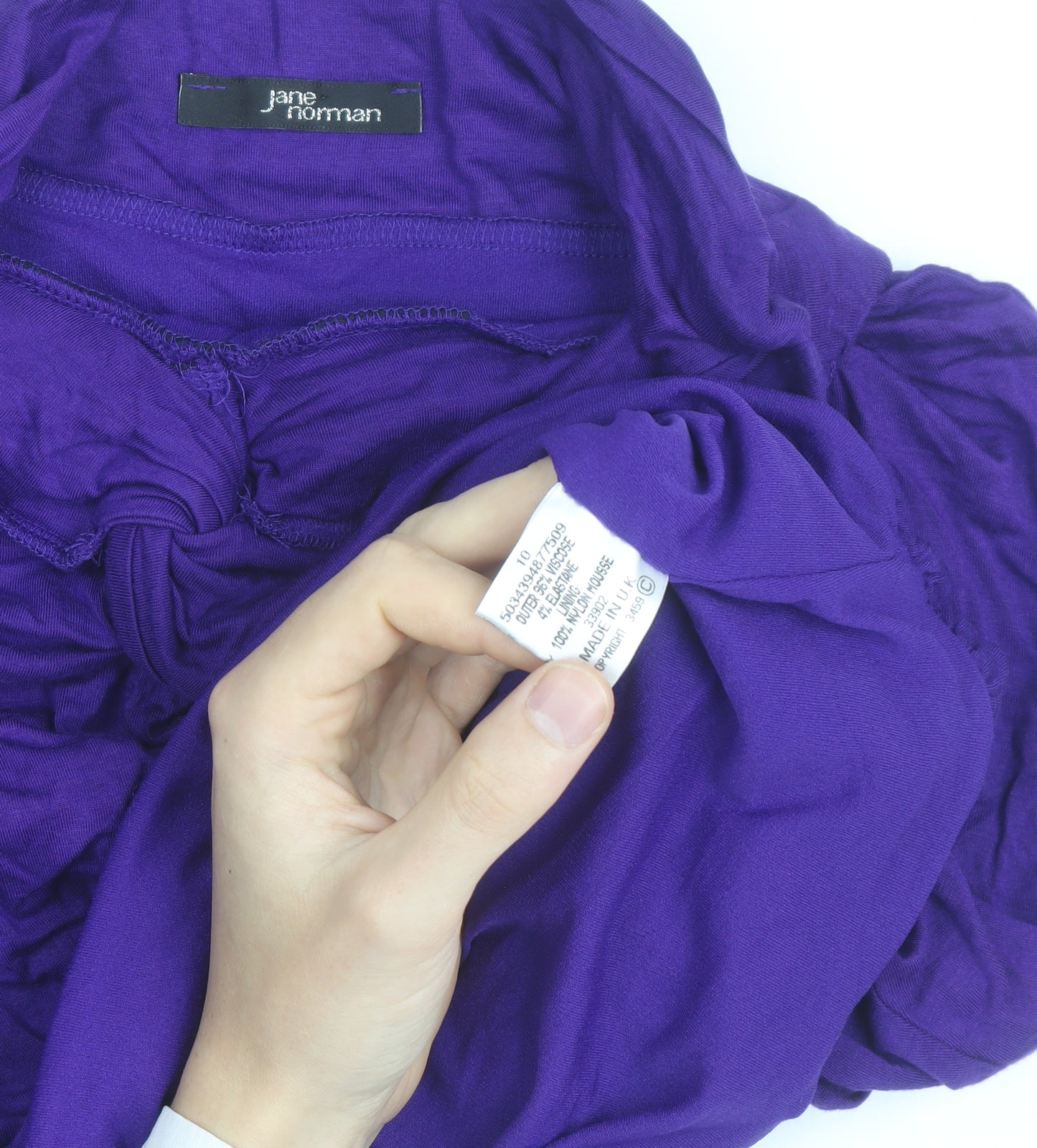 Jane Norman Women's Purple Size 10 Strapless Bodycon Dress