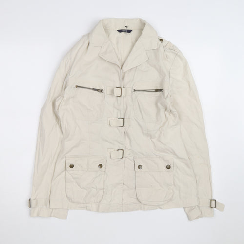 Marks and Spencer Women's Beige Military Style Jacket Size 12