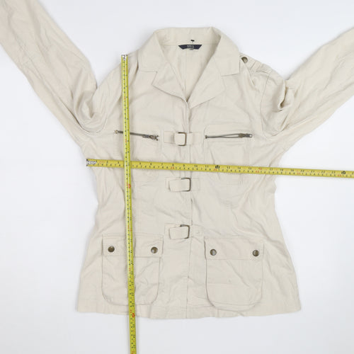 Marks and Spencer Women's Beige Military Style Jacket Size 12