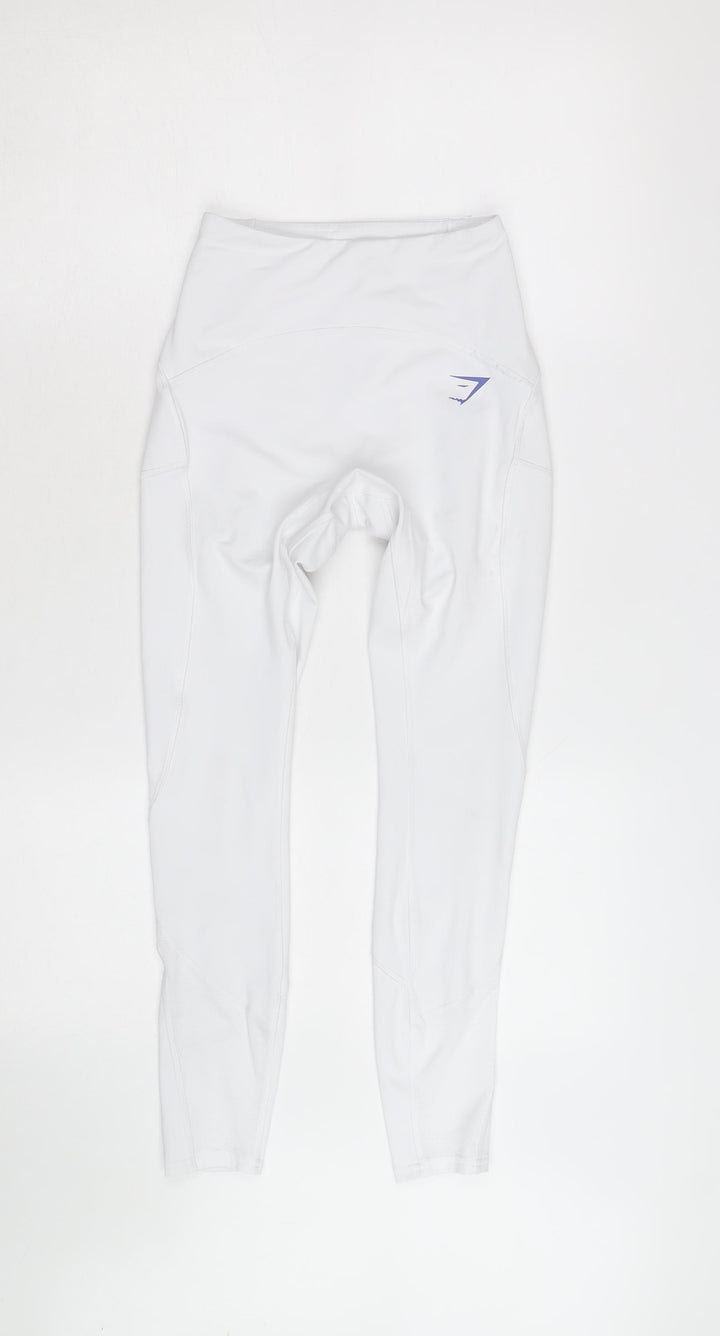 Gymshark Women White Small High Waist Active Leggings