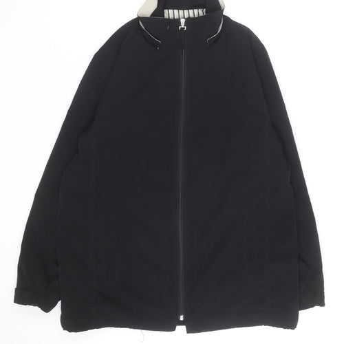 Liz Claiborne Men's Black Softshell Full Zip Mid-Length Jacket S