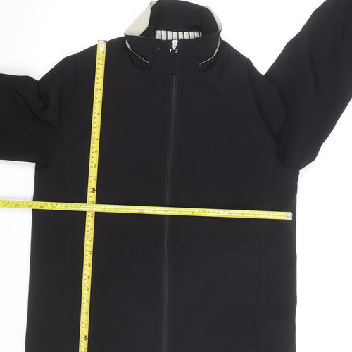 Liz Claiborne Men's Black Softshell Full Zip Mid-Length Jacket S