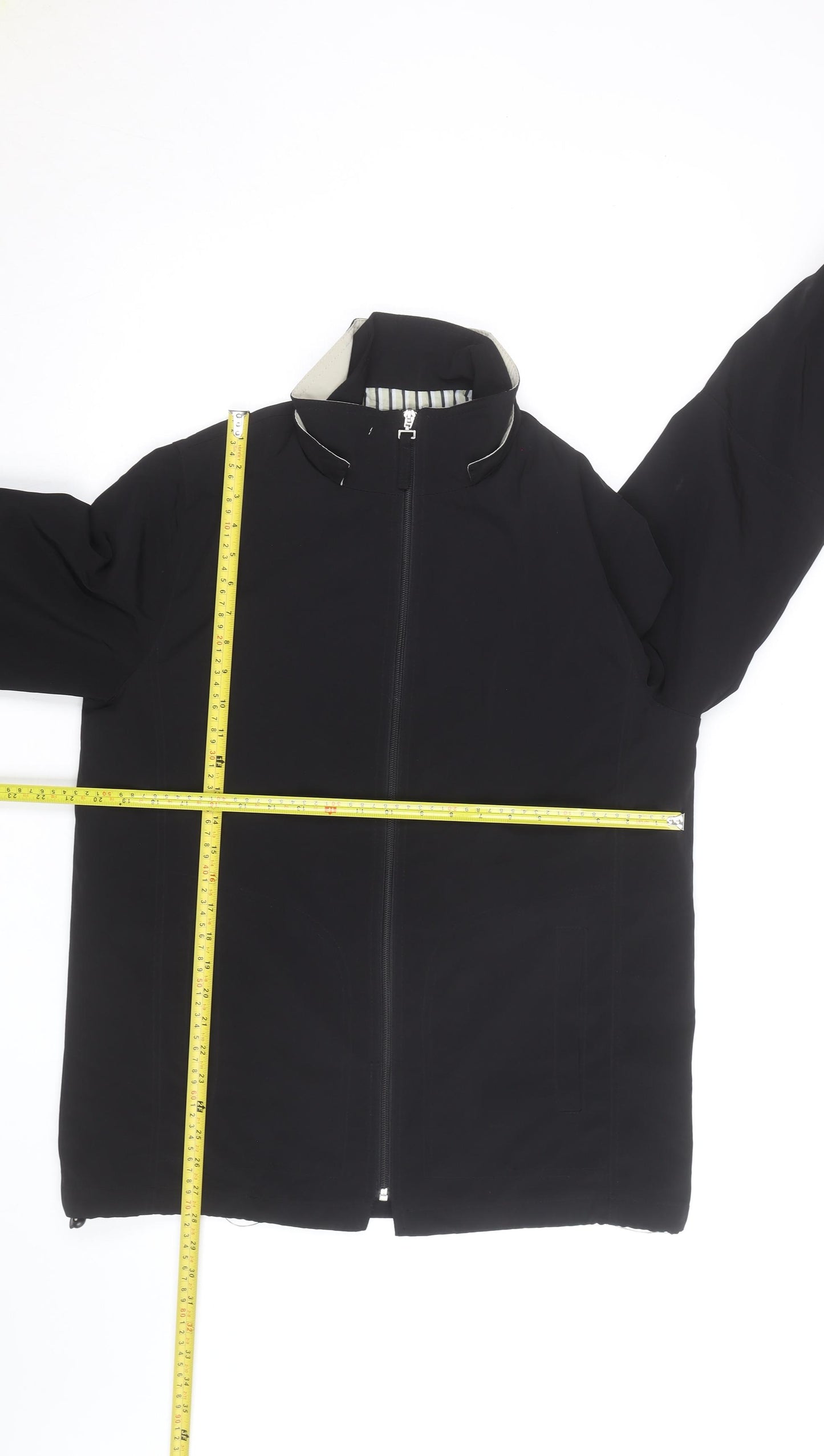 Liz Claiborne Men's Black Softshell Full Zip Mid-Length Jacket S
