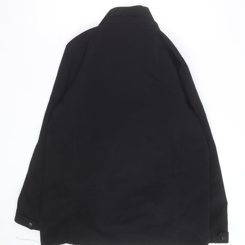 Liz Claiborne Men's Black Softshell Full Zip Mid-Length Jacket S