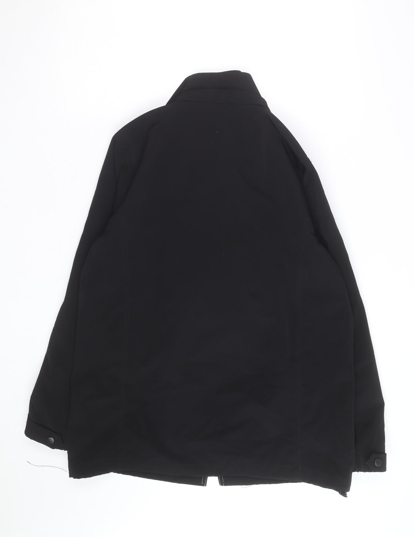 Liz Claiborne Men's Black Softshell Full Zip Mid-Length Jacket S
