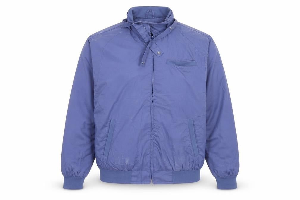 Front view of Haband Men's Blue Bomber Jacket M Polyester Cotton Casual