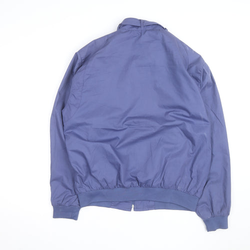 Haband Men's Blue Bomber Jacket M Polyester Cotton Casual